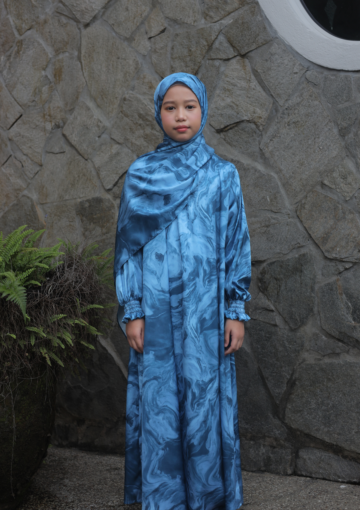 AURA ABAYA KIDS + IESA KURTA TELUK BELANGA KIDS