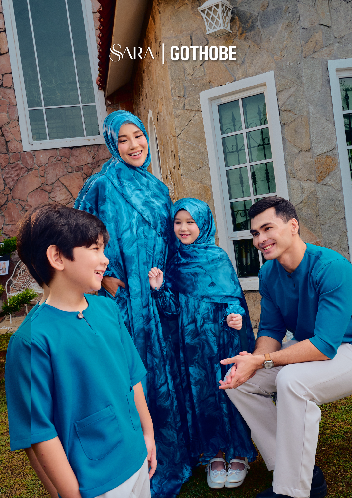 AURA ABAYA KIDS + IESA KURTA TELUK BELANGA KIDS