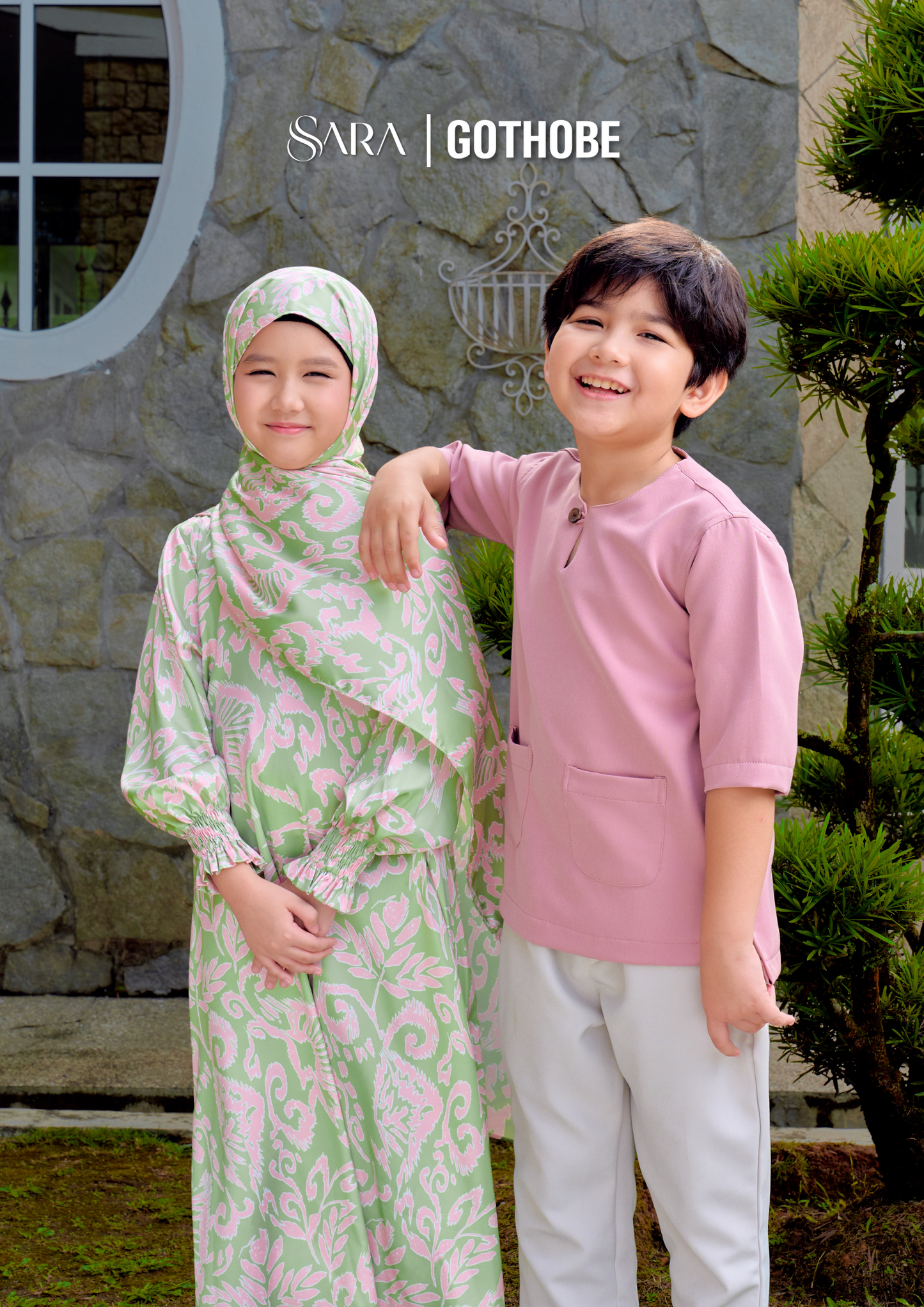 AURA ABAYA KIDS + IESA KURTA TELUK BELANGA KIDS